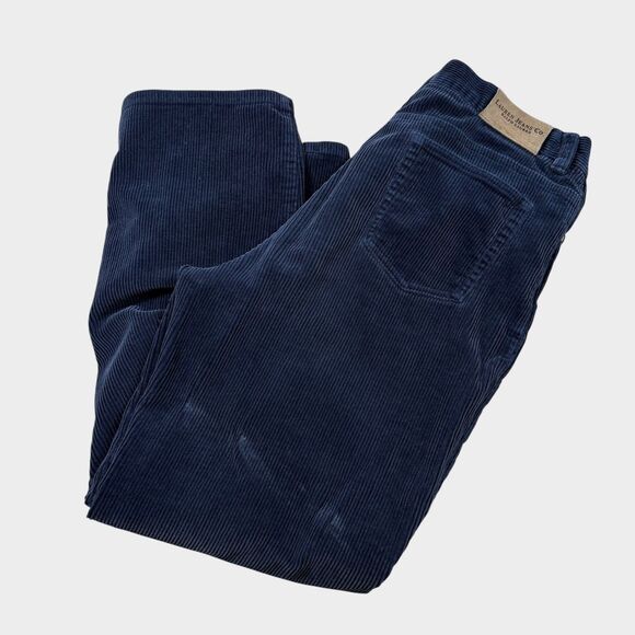 Lauren Ralph Lauren Pants - Ralph Lauren Corduroy Pants Womens 12P Navy Blue High Rise Straight Leg